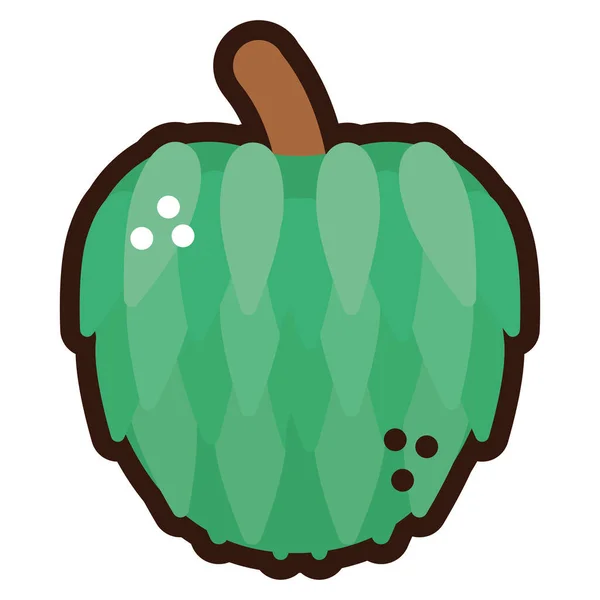 Ícone de doodle de frutas soursop — Vetor de Stock