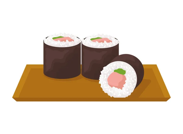 Sushi comida japonesa —  Vetores de Stock