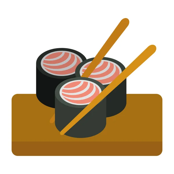 Konyhaasztal sushival — Stock Vector