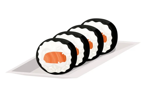 Sushi japansk kultur mat — Stock vektor