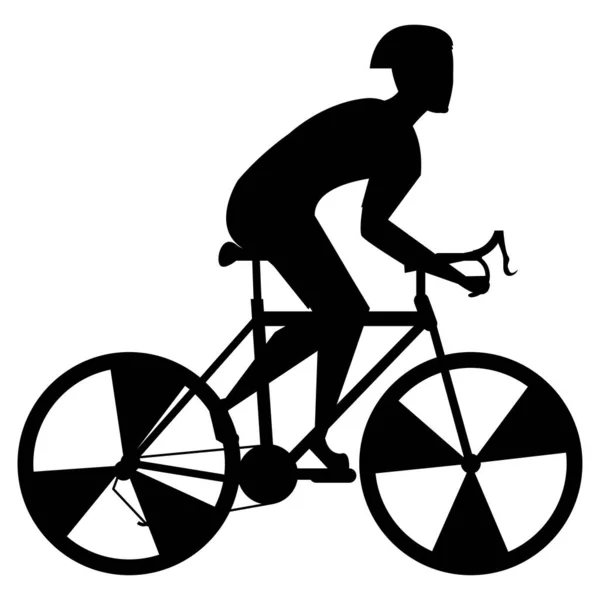 Ciclista profesional silueta deportista — Vector de stock