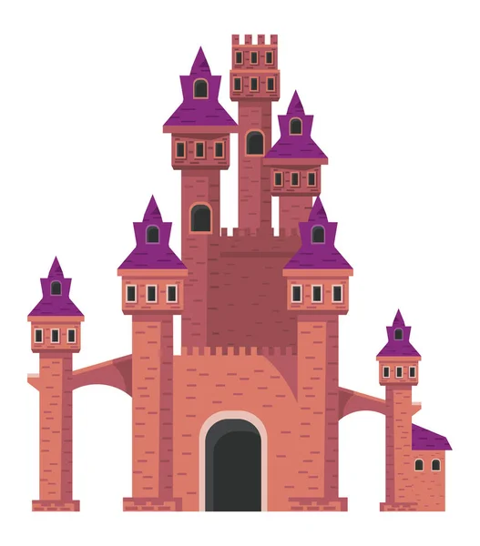 Червоний кам'яний замок — стоковий вектор