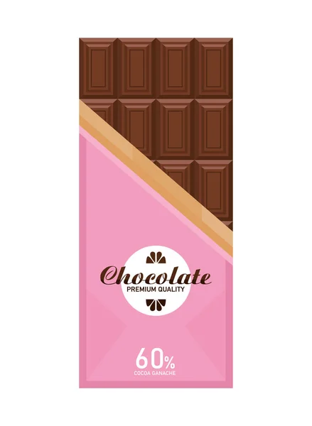 Barra de chocolate producto — Vector de stock