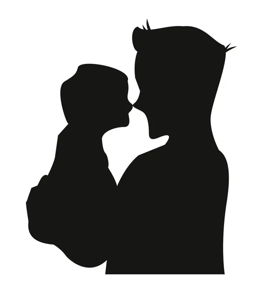 Père soulevant bébé — Image vectorielle