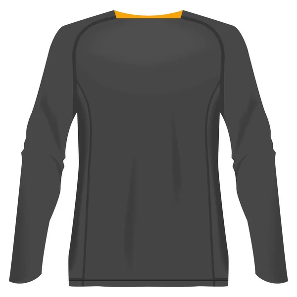 Long sleeve jersey back — Stock Vector