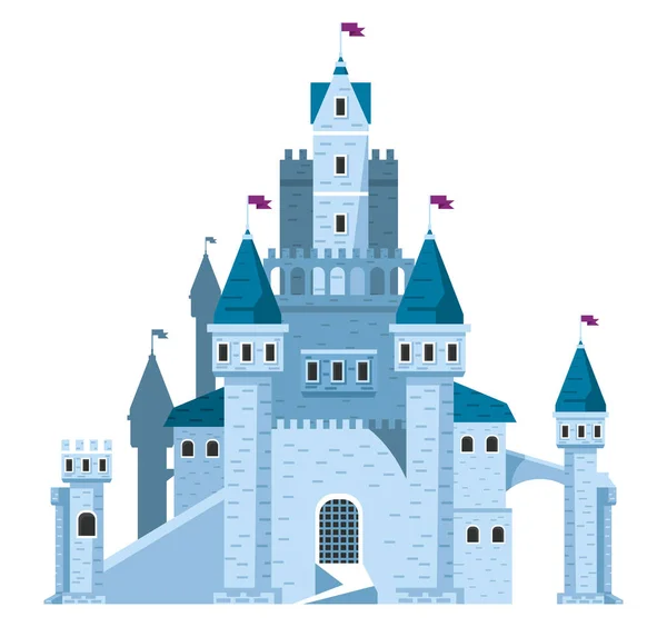 Castillo de piedra azul — Vector de stock