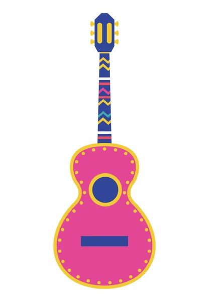 Instrumento de guitarra rosa — Vetor de Stock