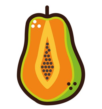 Yarı papaya meyveli karalama