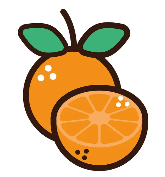 Naranjas frescas frutas garabato — Archivo Imágenes Vectoriales