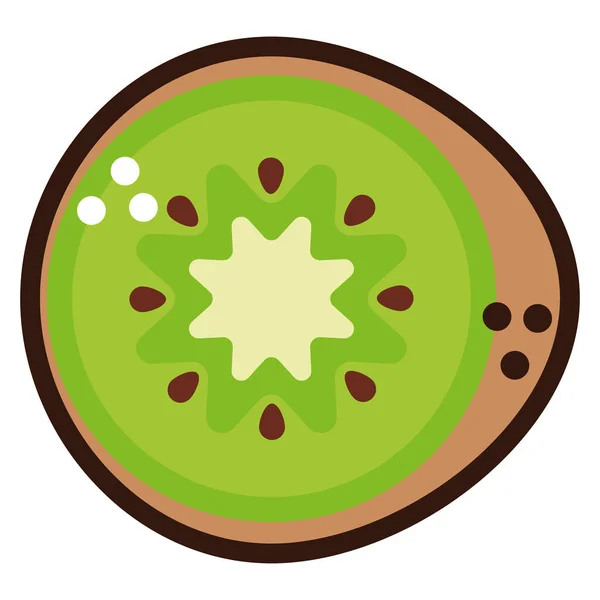 Ícone de doodle de frutas kiwi — Vetor de Stock