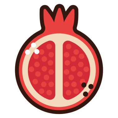 Yarım nar ve meyve karalaması.