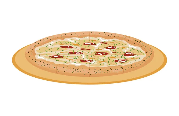 Deliciosa pizza italiana — Vector de stock