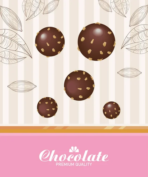Schokolade Premium Balls Poster — Stockvektor