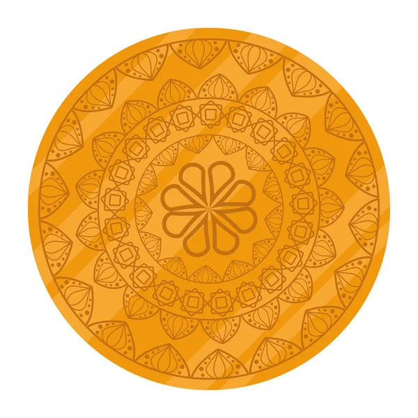 Goldene Mandala-Dekoration — Stockvektor