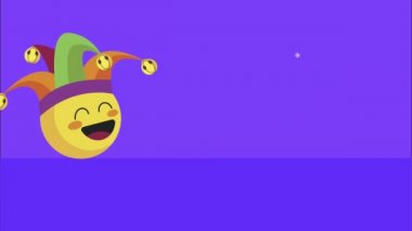 Joker emojilerle Nisan 'da gündüz animasyonu