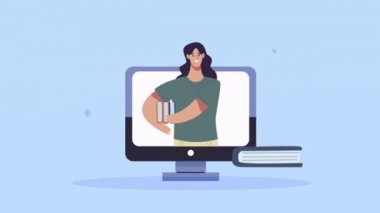 Masaüstünde kitabı olan öğrenci kadın.