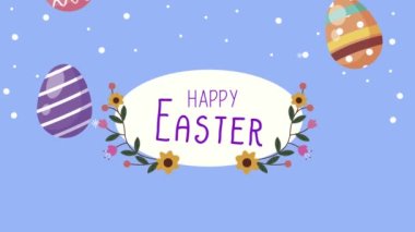 Yumurta desenli mutlu paskalya mektupları