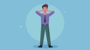 İş adamının soyu tükenmiş karakter animasyonu