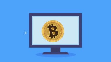 Masaüstü kripto para canlandırmasındaki bitcoin