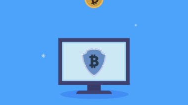 masaüstünde kalkan canlandırmalı bitcoin 'ler