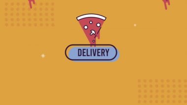 Yemek servisi pizza kalıbı animasyonu