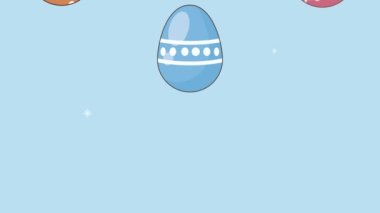 Mutlu Paskalya harfleri kutlaması yumurta boyalı.