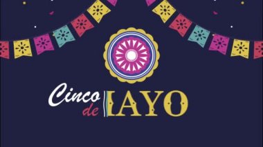 Çiçekli cinco de mayonez harfleri.