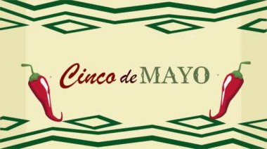 Cinco de mayonez harfleri ve acı biber.