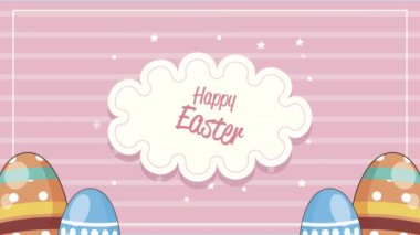 Yumurtalı mutlu Paskalya kutlamaları.