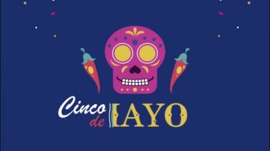 Kafatasıyla Cinco de Mayonez harfleri