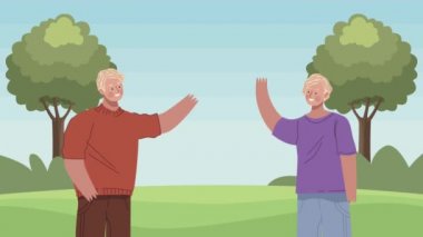 Kamptaki genç arkadaşlar.