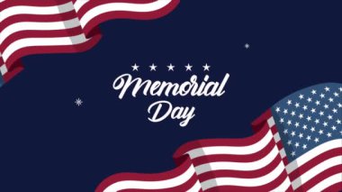 Anma Günü harfleri, dalgalanan bayraklarla