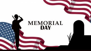 Anma Günü asker silueti animasyonu ile harf