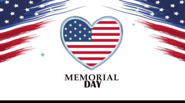 Anma Günü 'nde kalpte ABD bayrağı var.