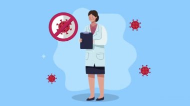 Profesyonel kadın doktor. Sinyali kesin.