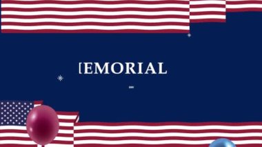 Anma Günü harfleri bayraklar ve balonlarla helyum