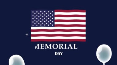 Bayrak ve balonlarla dolu bir anma günü. Helyum.