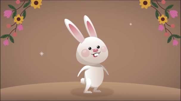 Joyeuse fête de Pâques avec le lapin — Video