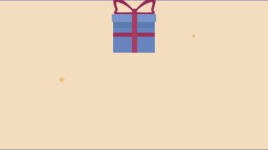 mavi hediye kutuları desen animasyonu