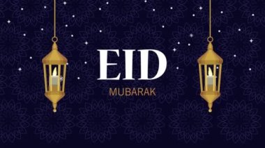 Bayram mübarek harfleri ve asılı lambalar