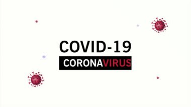 Parçacık animasyonlu covid19 salgın harfleri