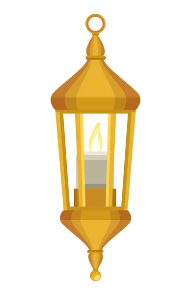 黄金のアラビアランプ — ストックベクタ