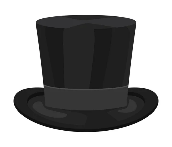 Siyah zarif silindir şapka — Stok Vektör