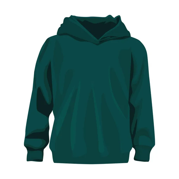 Manteau sport en coton vert — Image vectorielle