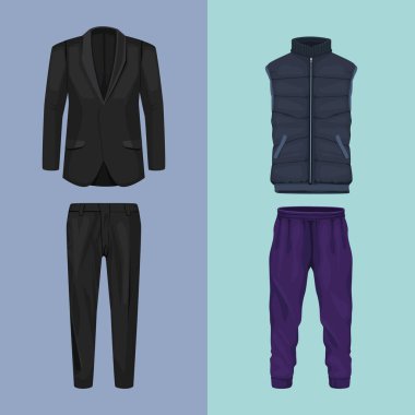 Zarif giysiler ayarla