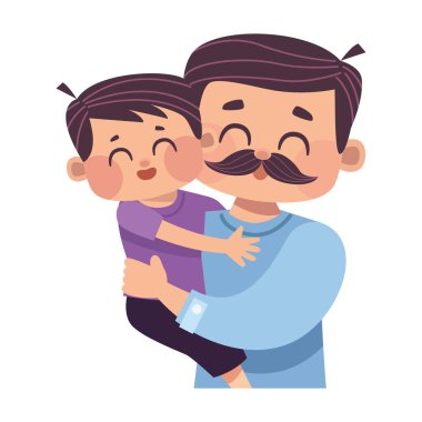 Baba oğlunu kaldırıyor