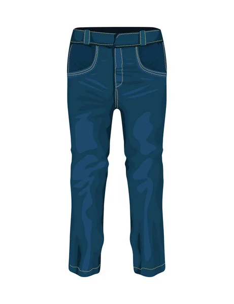 Blaue jeans tragen — Stockvektor