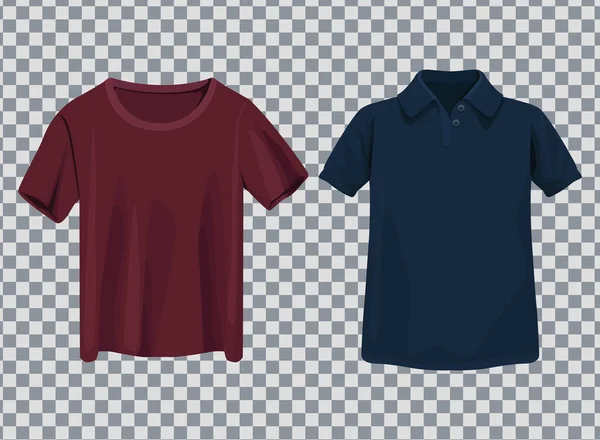 Camisas rojas y azules — Vector de stock