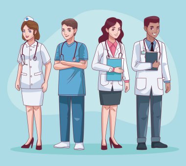 Dört profesyonel doktor.