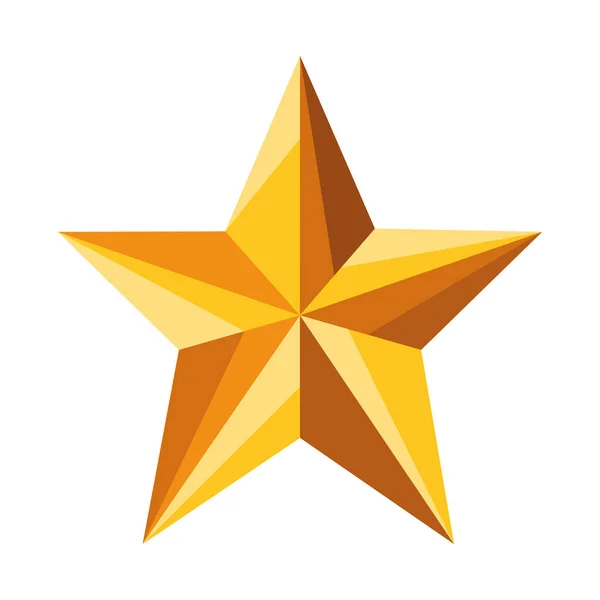 Golden star emblem — Stock Vector